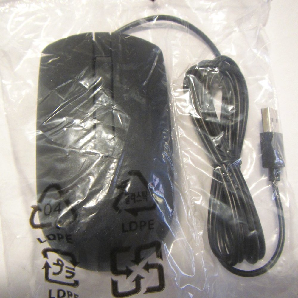 Dell Optical Wired Mouse - Black (MS116t1) - New, Factory Sealed